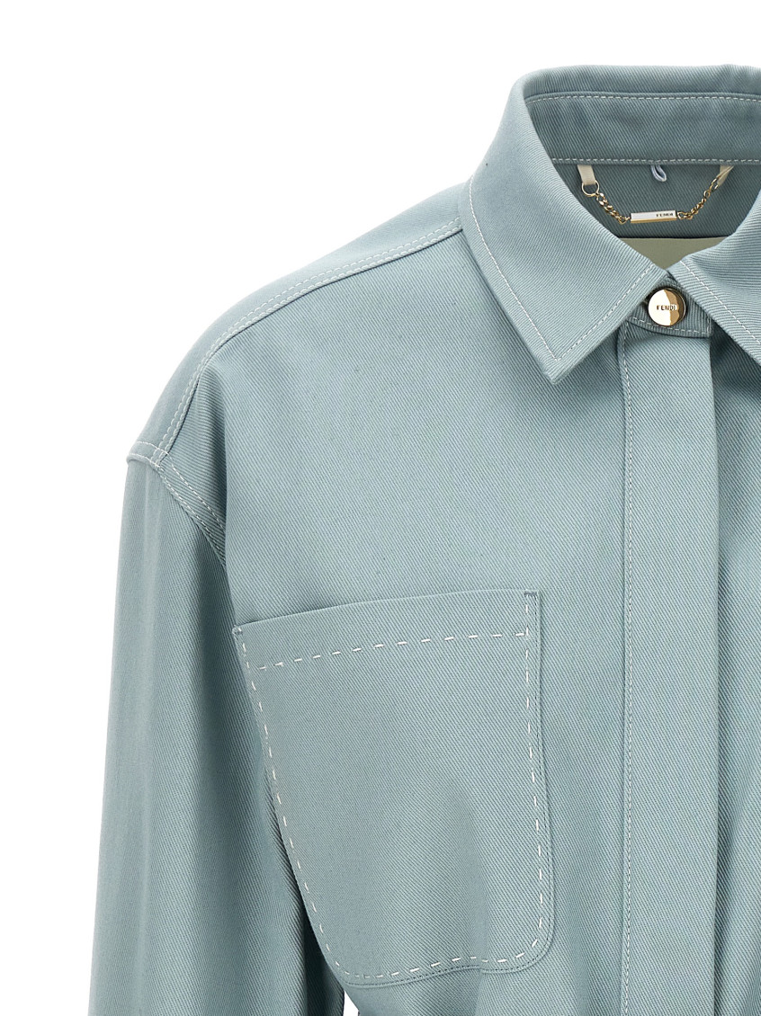 Fendi Light Blue Go-to jacket for Women Online USA at