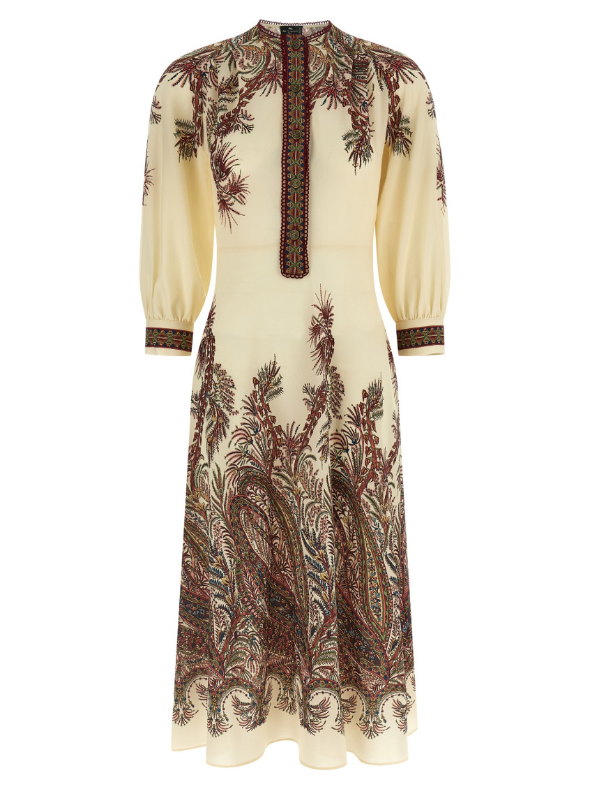 Etro Multicolor Printed Dress In Neutral