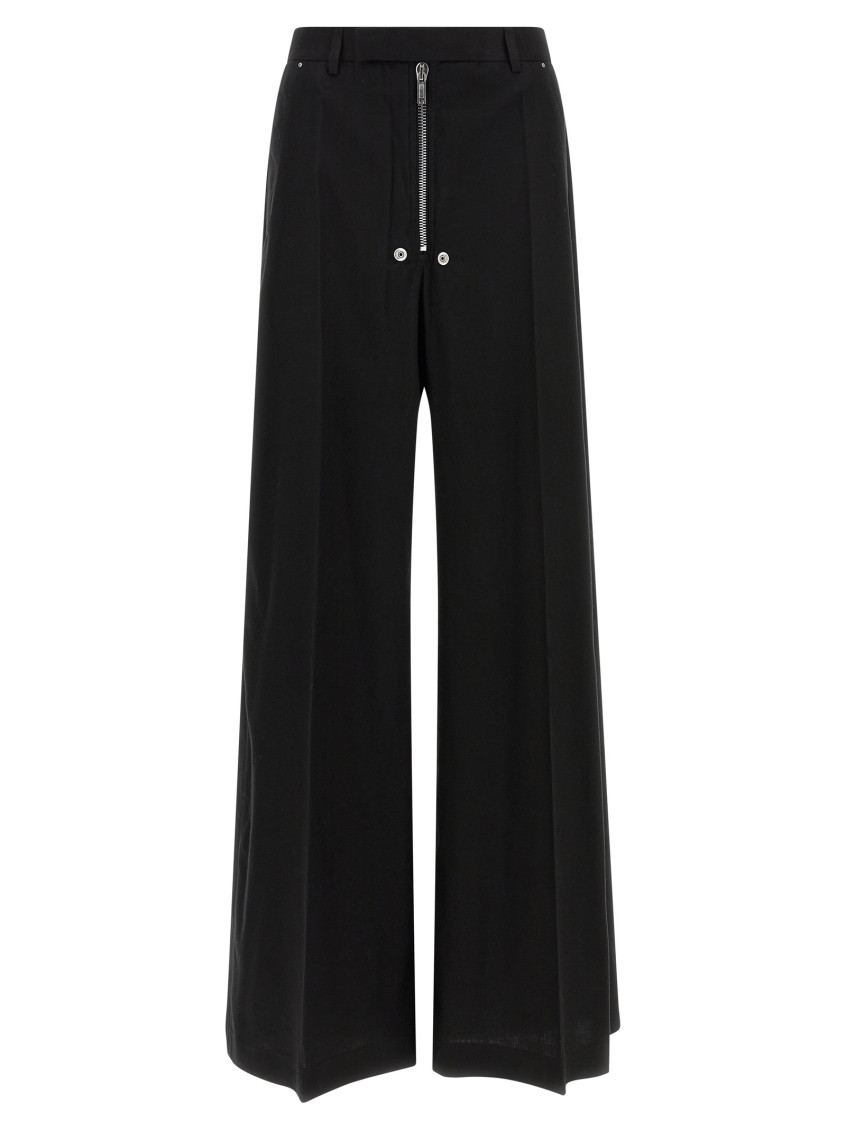 Rick Owens Black Tailored Wide Belas Pants In Black