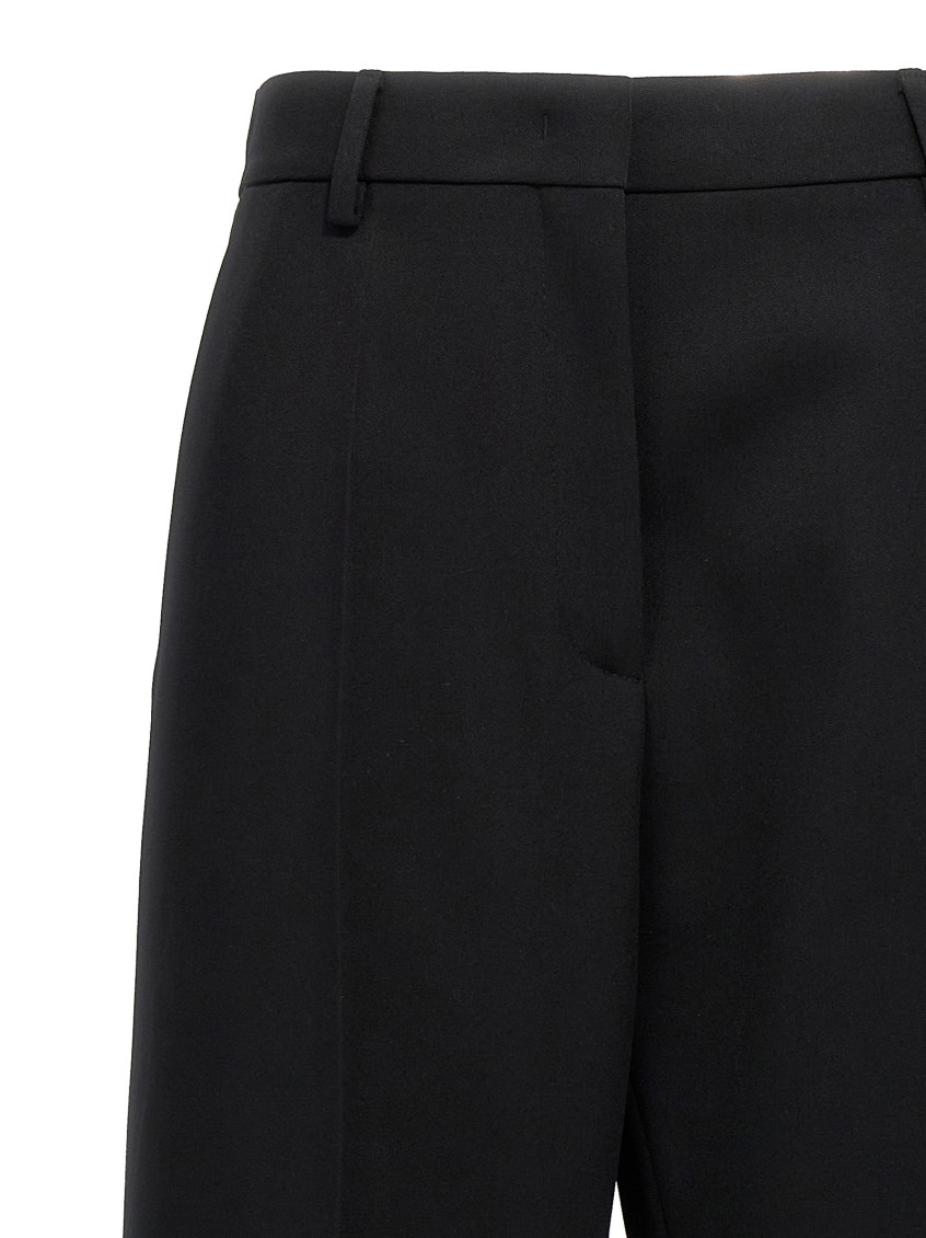 パンツ VALENTINO FW24 Black wool wide-leg pant (5B0RB62088J 0NO) Valentino Garavani Black Wide Leg Pant for Women Online USA