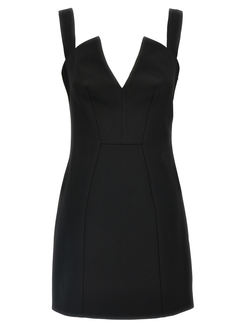 Givenchy V-collar Mini Dress In Black