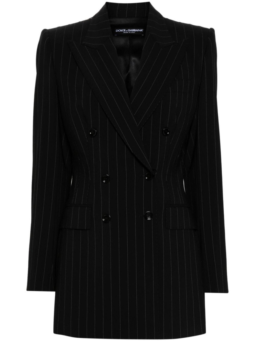 Dolce & Gabbana Black Double Breasted Blaze In Black