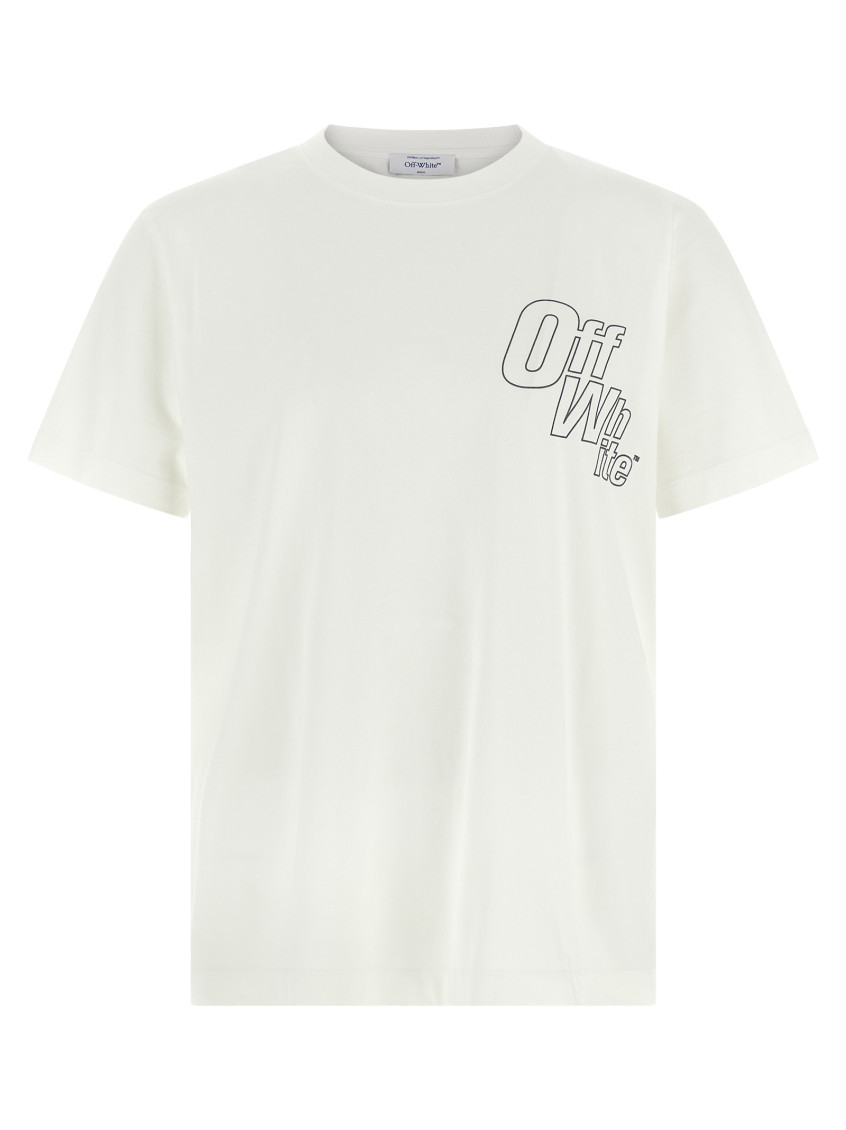 Off-white Slim Fit Arrow Design T-shirt In White