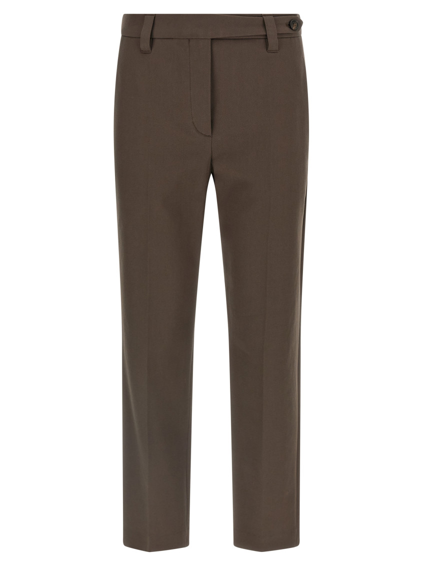 Brunello Cucinelli Belt Loop Casual Pants In Brown