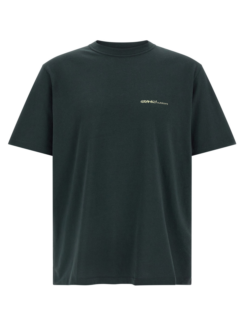 Gramicci Huricane Tee T-shirt Black In Green