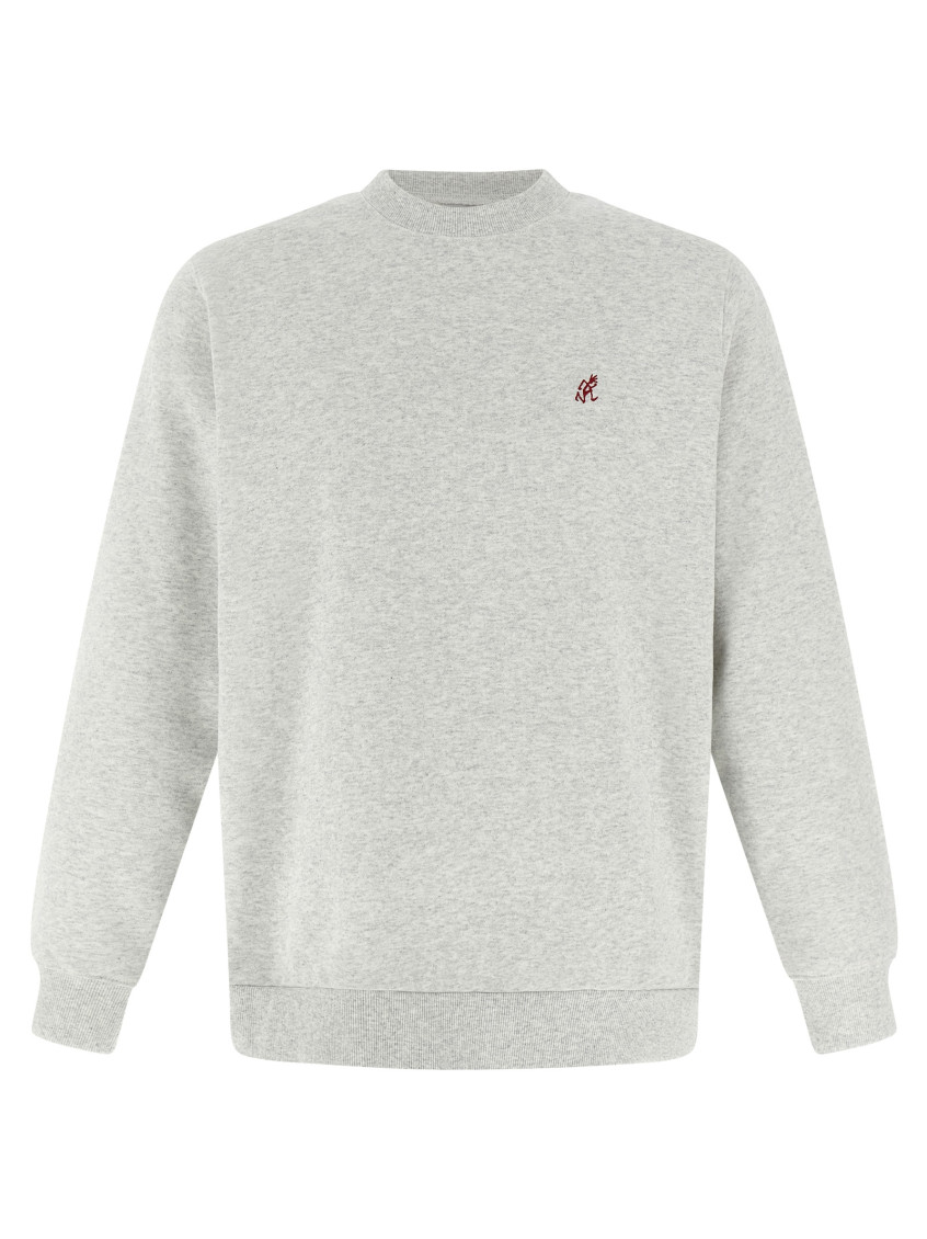 Gramicci Embroidered Crew-neck Sweatshirt In Gray