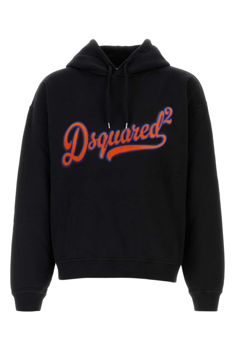 Dsquared2 Black Logo Patch Hoodie