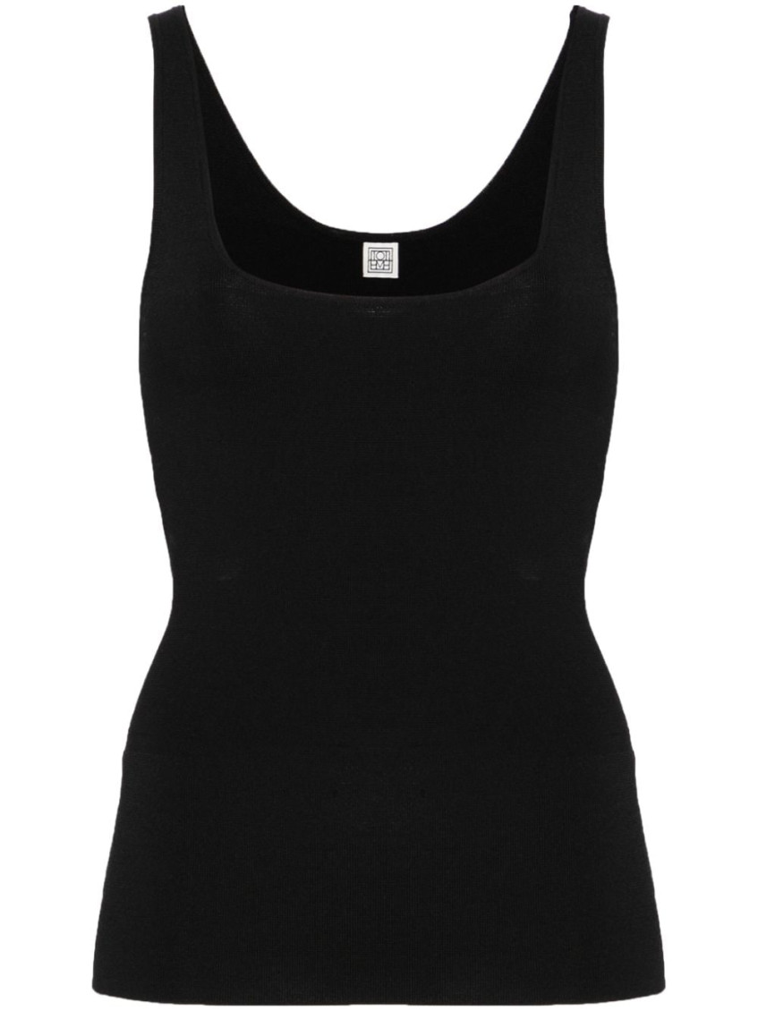 Shop Totême Black Tank Top