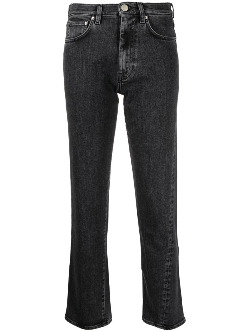 Totême Toteme Women Organic Cotton Denim Jeans In Dark Grey