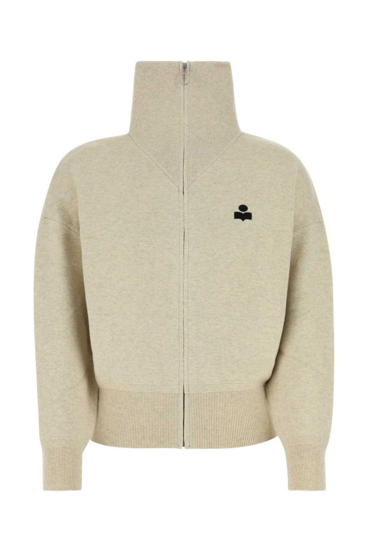 Isabel Marant Beige Axelle Zip Knit In Beige