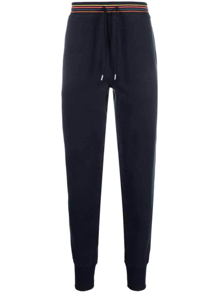 Paul Smith Signature Stripe Cotton Sweatpants In Blue