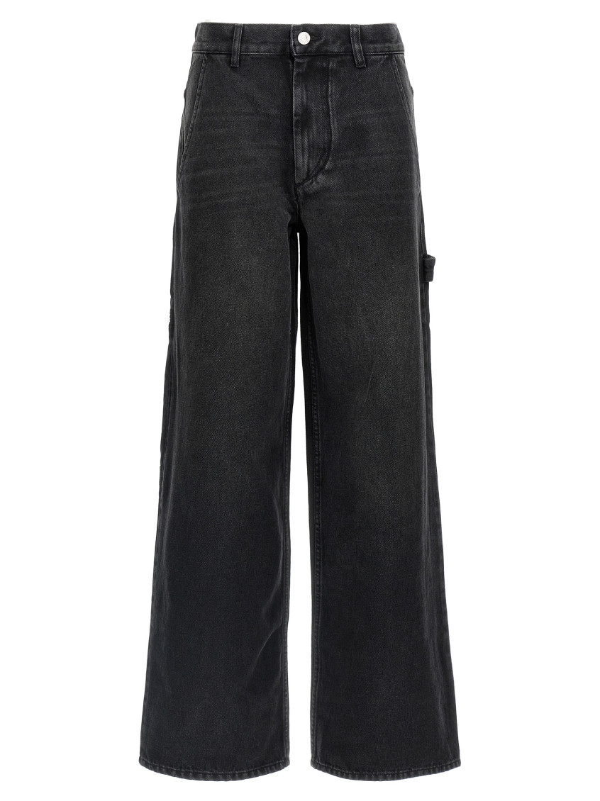 Isabel Marant Black Cargo Jeans In Black
