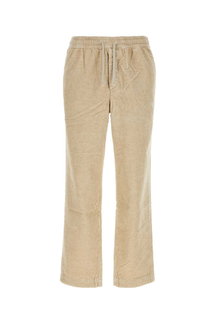 Isabel Marant Drawstring-fastening Corduroy Trousers In Beige