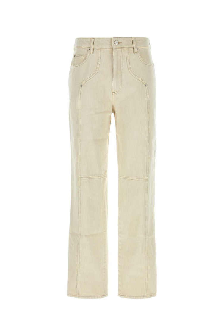 ISABEL MARANT IVORY COTTON JAVI PANT
