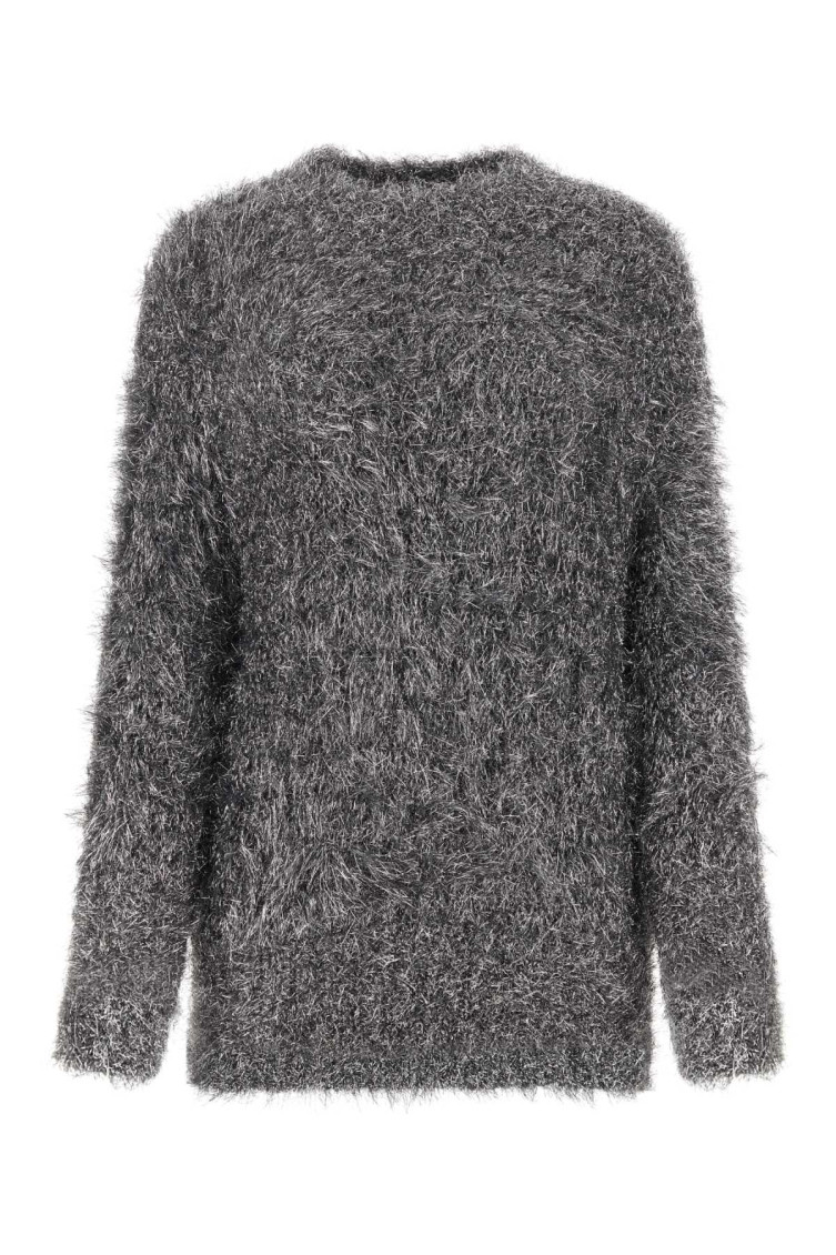 Isabel Marant Silver Nylon Blend Wayne Sweater In Silver