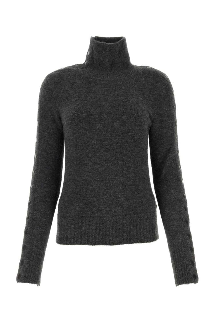 Isabel Marant Women's Anthracite Nylon Blend Malo Sweater In Grey