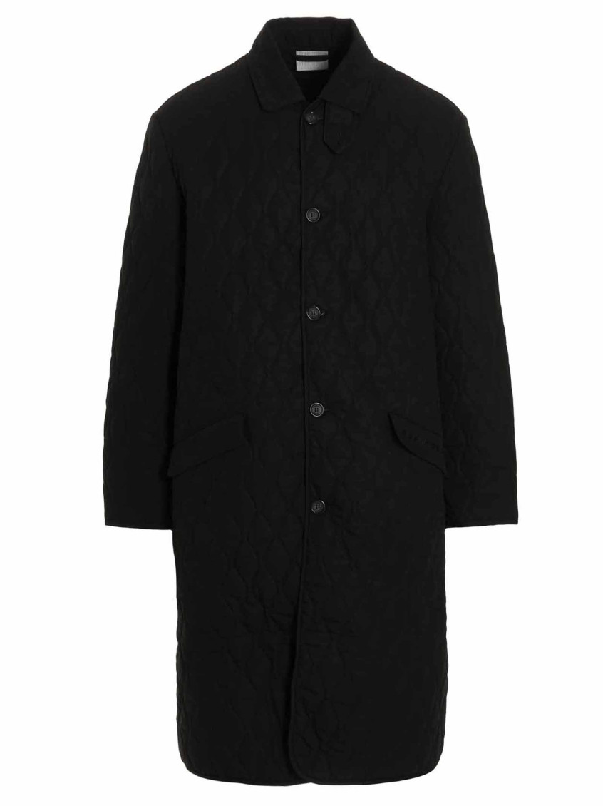 Shop Vtmnts Black Quilted Hunter Coat