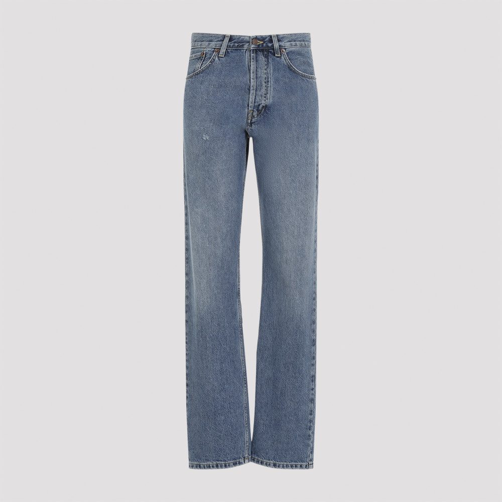 Moschino Relaxed High-waist Jeans With Classic Five-pocket Styling In Blue