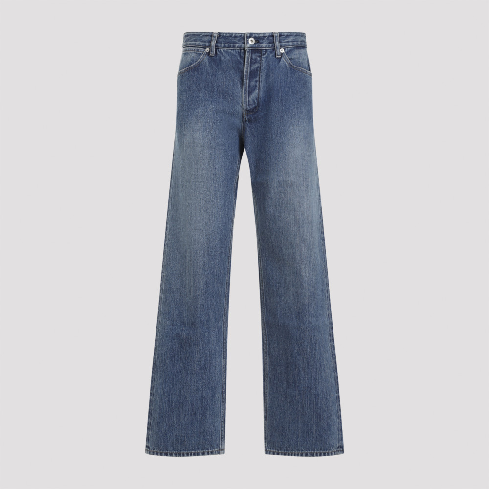 Jil Sander Canard Blue Cotton Trouser 18 Denim Jeans In Blue