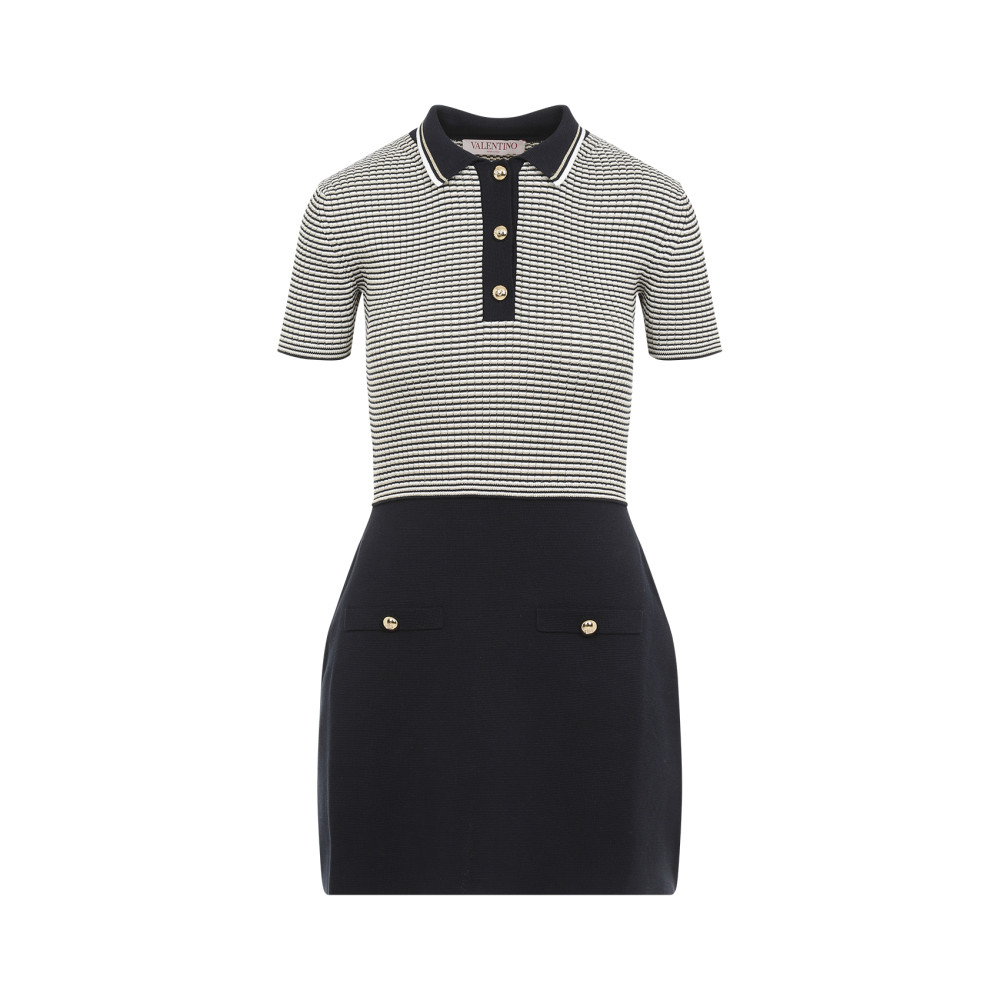 Valentino Multicolor Cotton Mini Dress In Multicolor