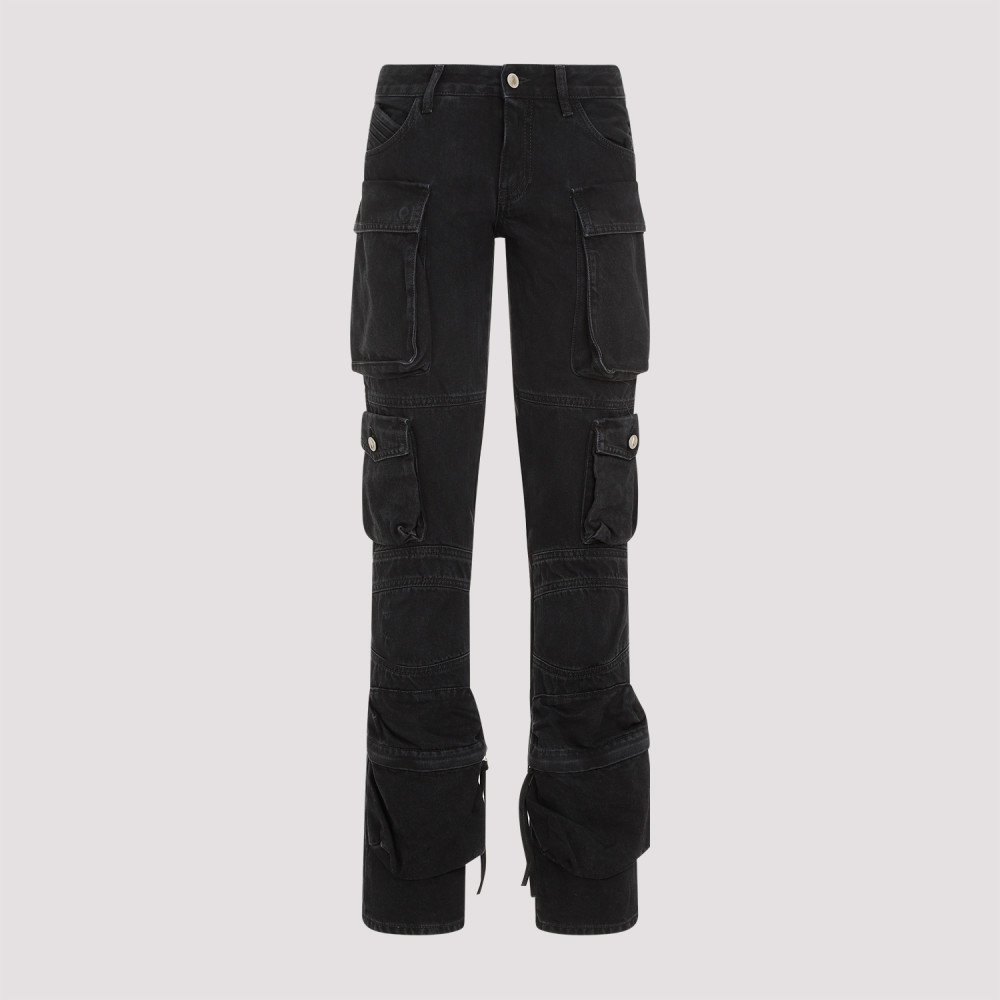 Attico Black Cotton Essie Jeans In Black