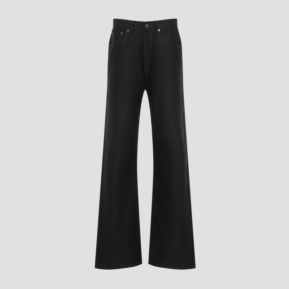 Maison Margiela Black Cotton 5 Pockets Pants In Black
