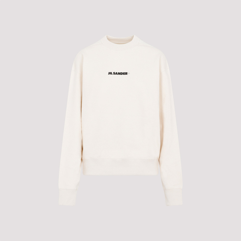 Jil Sander Ivory Cotton Sweatshirt In White