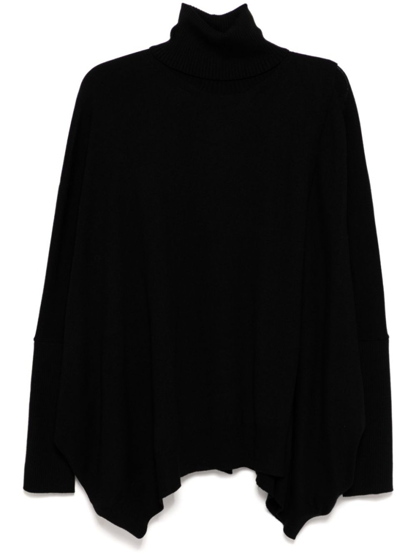 Junya Watanabe High Neck Knit Sweater In Black