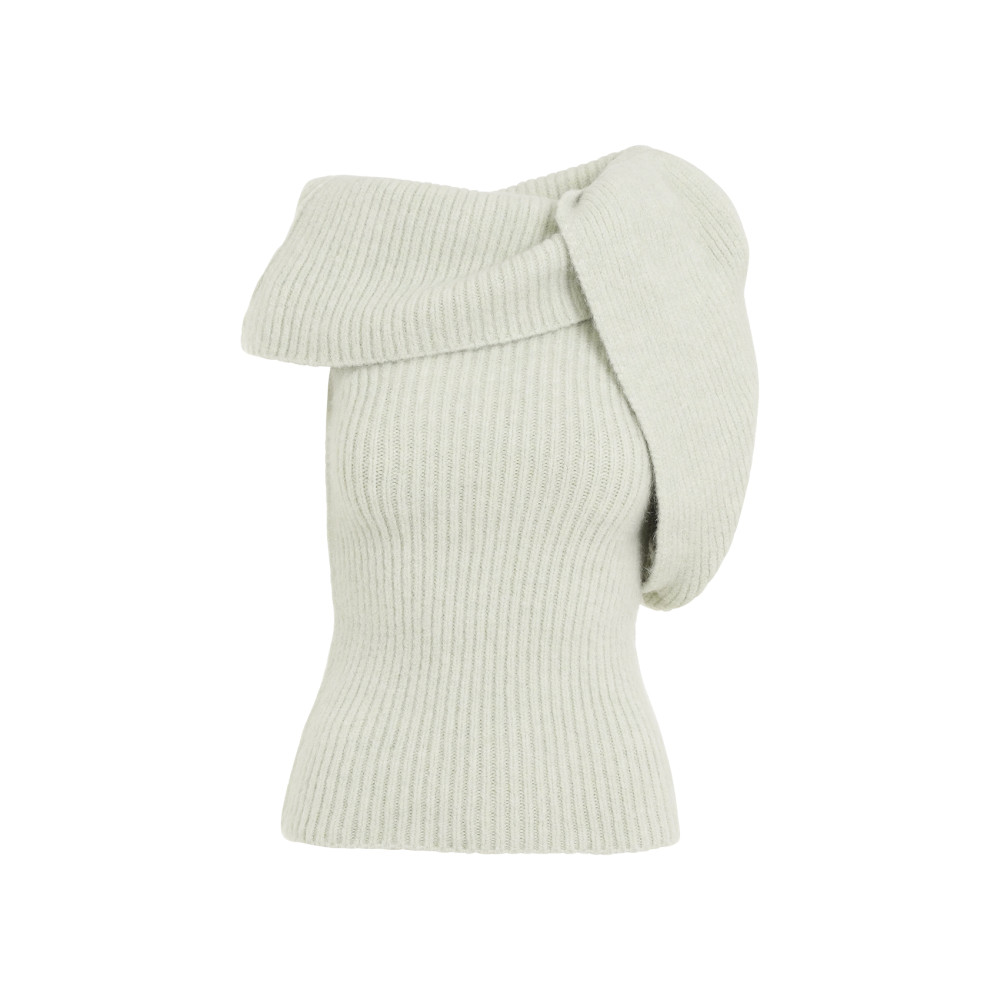 Rick Owens Banded Tshirt Knit Top Clothing In Light Green