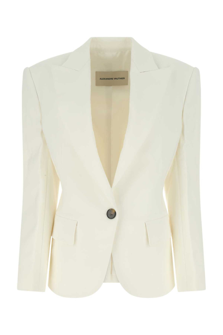Alexandre Vauthier Tailored Blazer Featuring Back Pleats In White