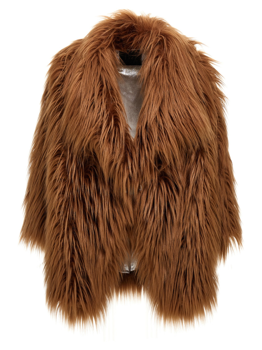 B&b Couture Bacon Short Fur Brown In Brown