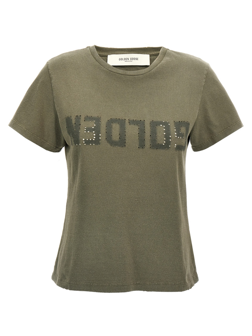 Golden Goose Deluxe Brand Army Green Cotton Doris T Shirt In Green