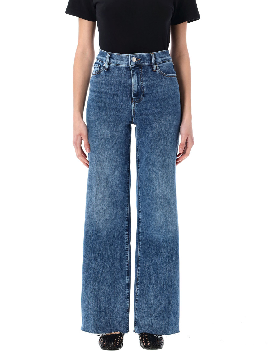 Frame Blue Le Slim Palazzo Raw Hem Jeans In Blue