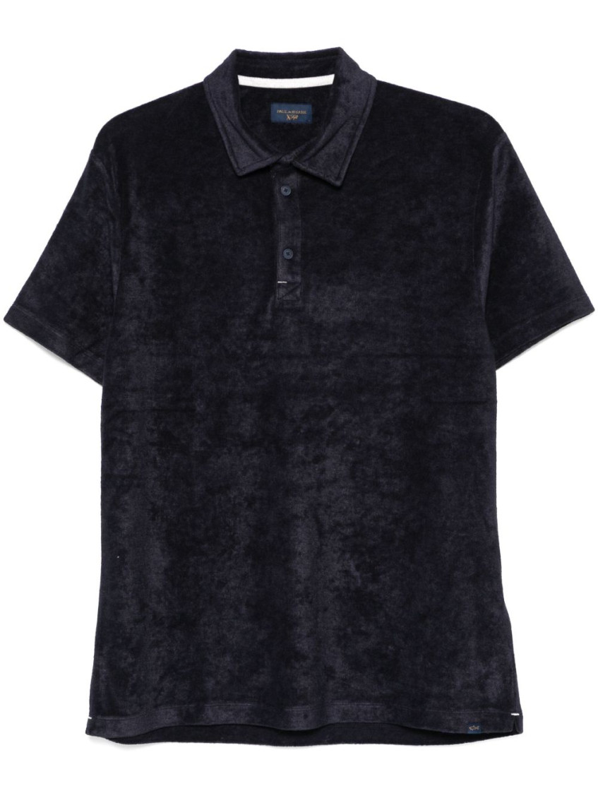 Shop Paul & Shark Navy Blue Short Sleeve Polo