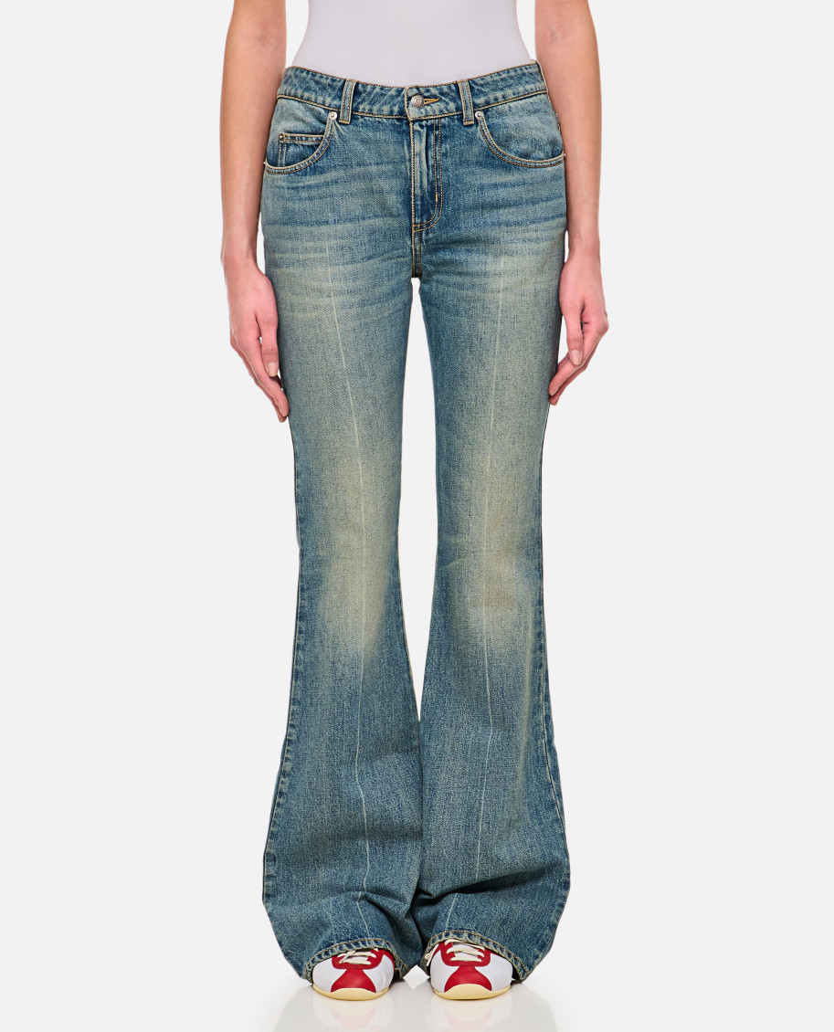 Shop Alexander Mcqueen Blue Bootcut Jeans