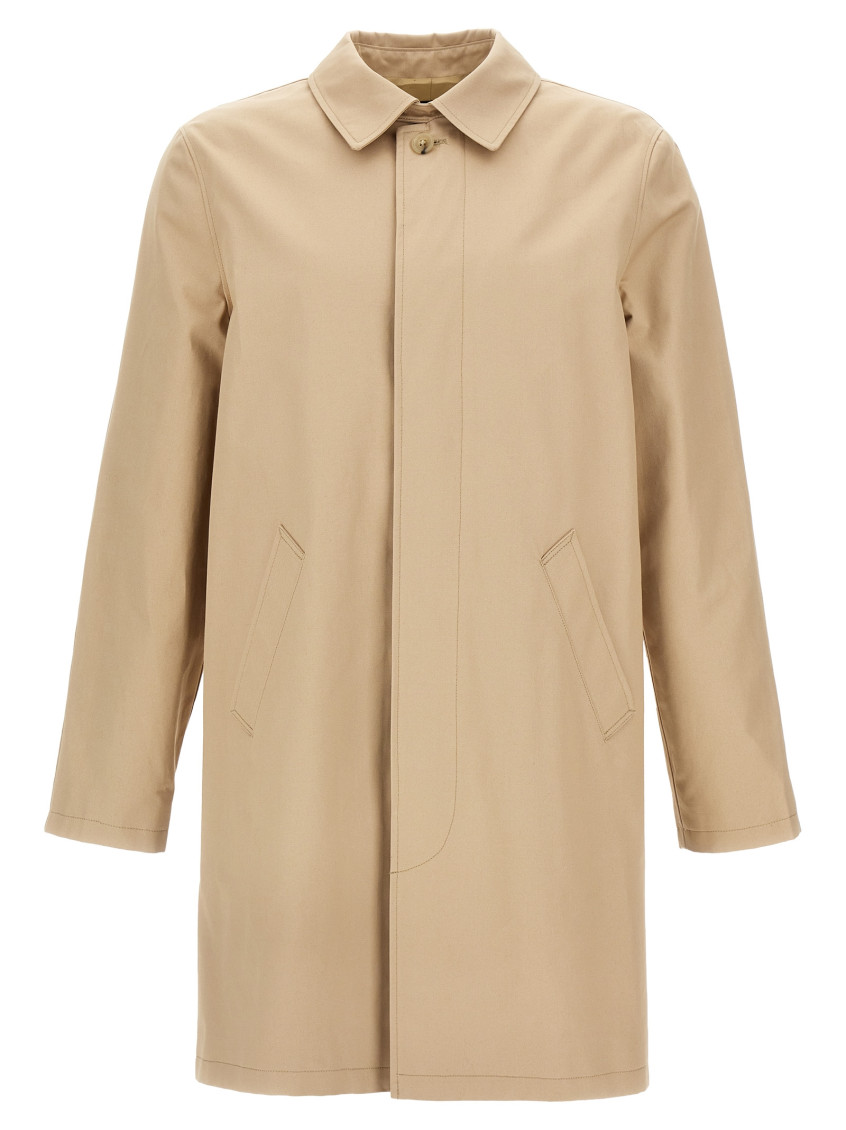 A.p.c. Mens Ville Cotton Raincoat In Neutral