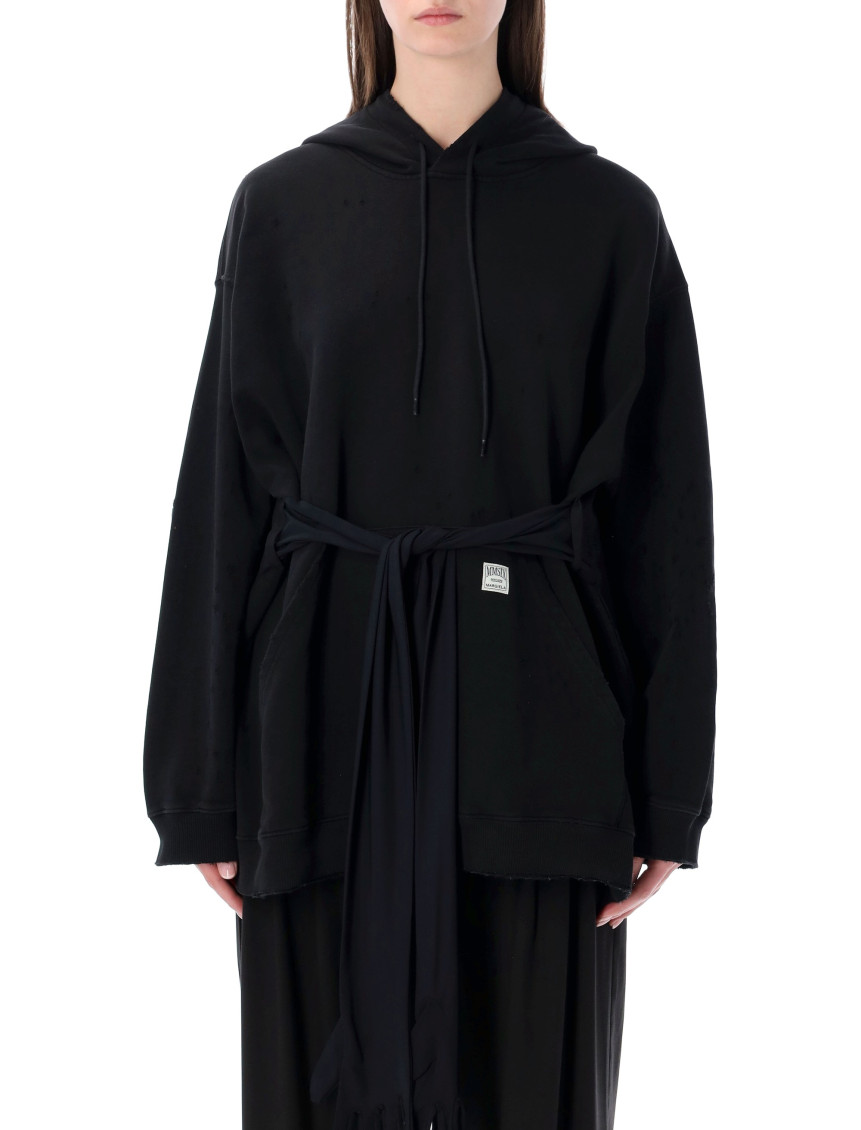 black hooded mini dress Women's Short Sleeve Solid Hooded Mini Dress main image 0