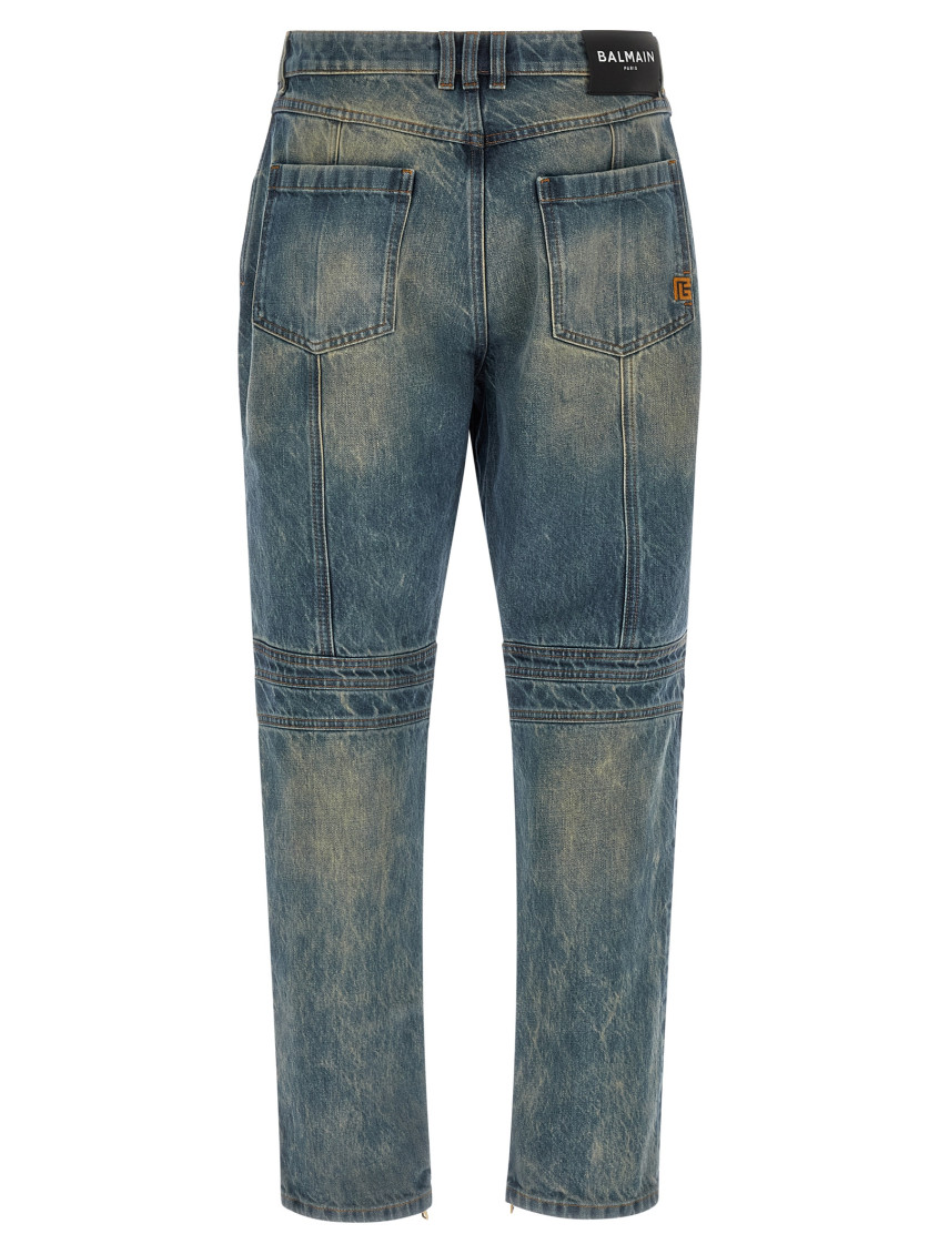 Balmain Blue Biker Jeans