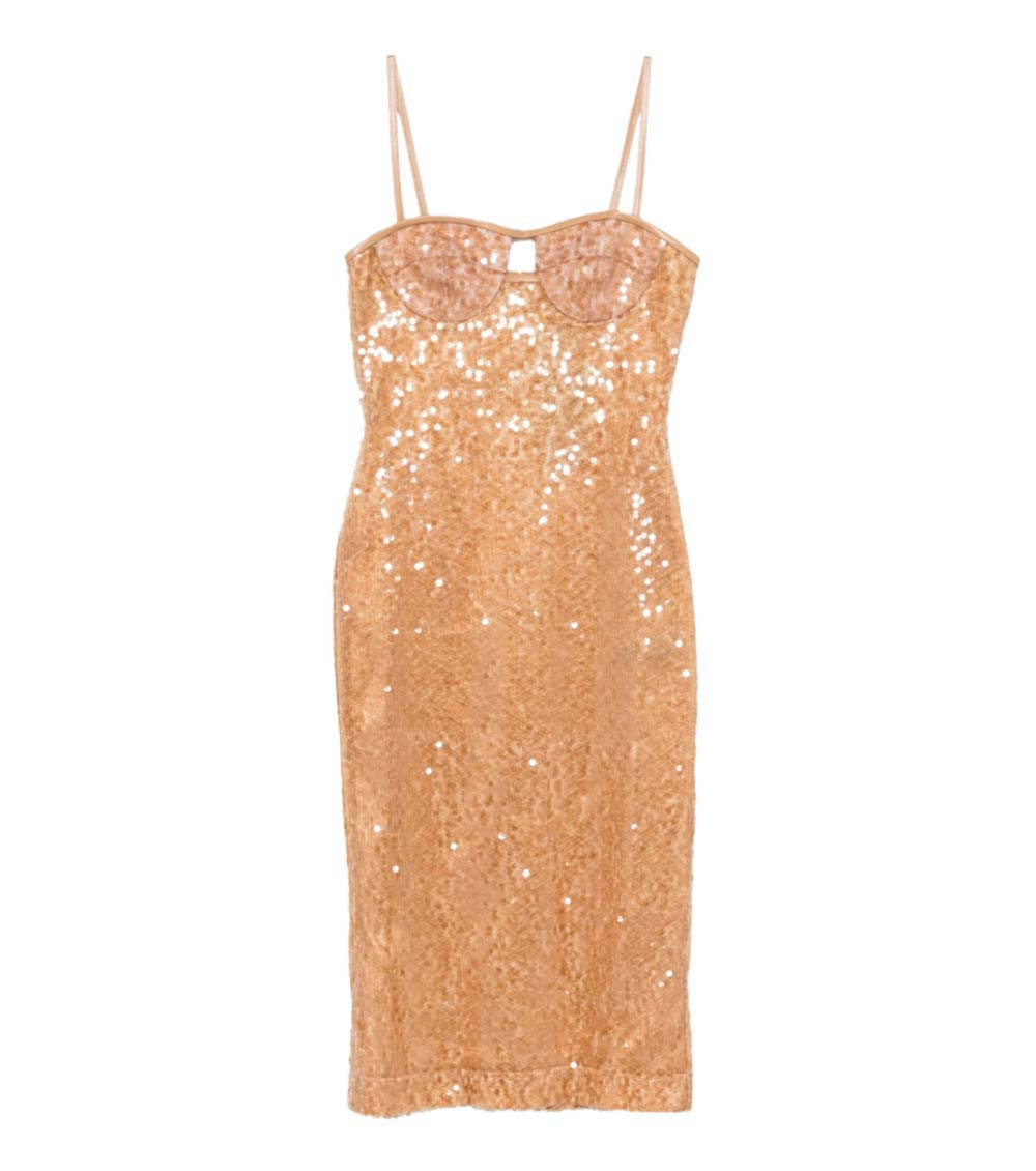 David Koma Brown Sequin Embellishment Midi Dress for Women Online USA at  Darveys.com