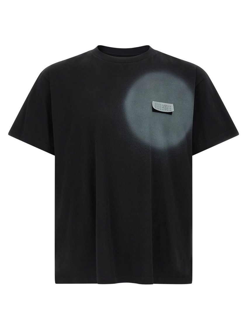 MM6 Maison Margiela Black Relaxed Fit T-Shirt for Men Online USA