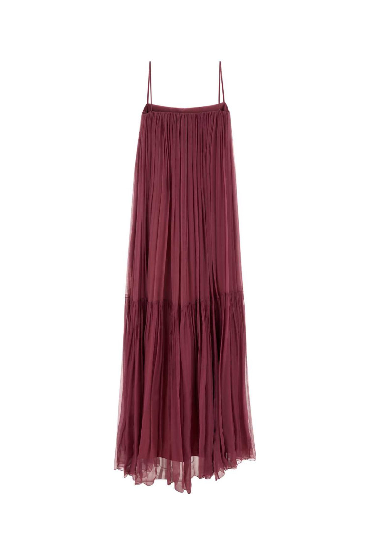 Chloe Purple Silk Long Dress for Women Online USA at Darveys.com