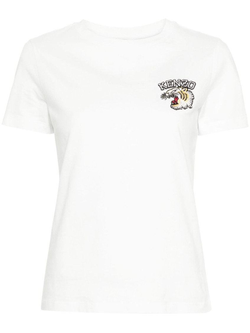 Kenzo White Tiger Head Motif T shirt for Women Online USA at Darveys