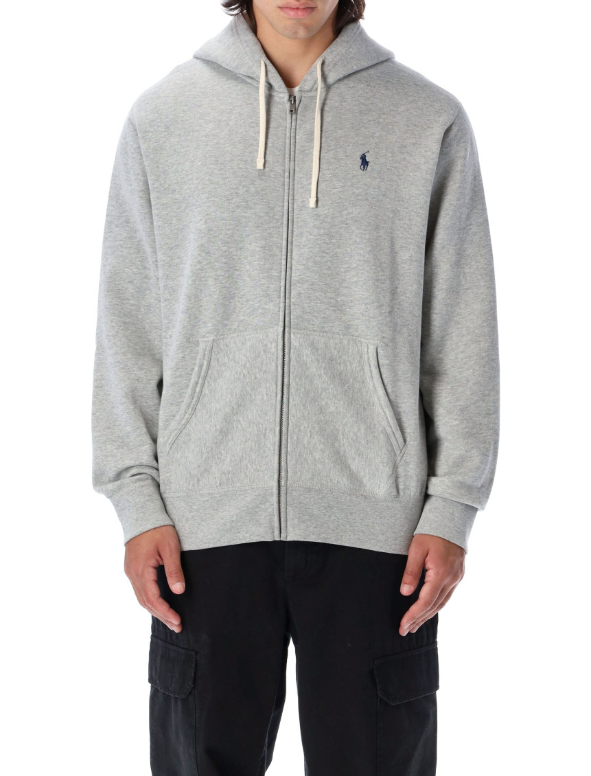Ralph Lauren Grey Logo Zip Hoodie