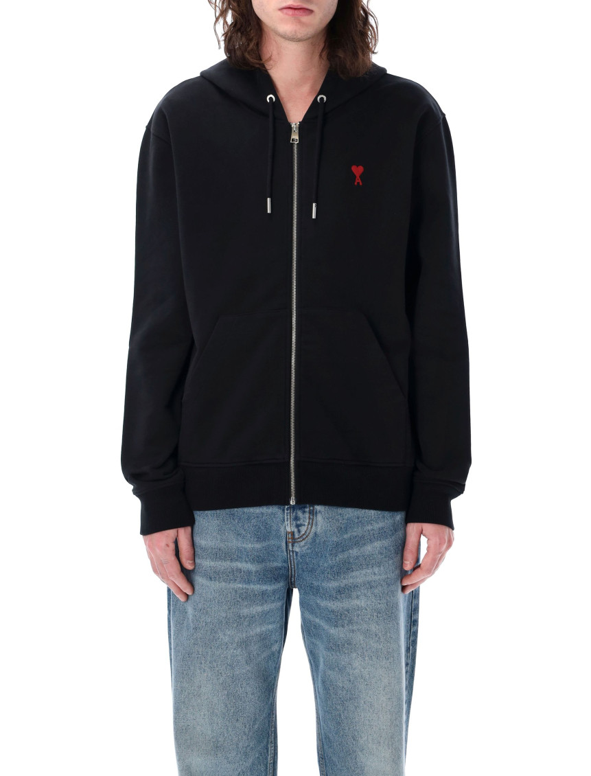 Ami Alexandre Mattiussi Ami Paris De Coeur Zipped Hoodie