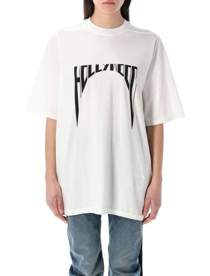 Shop Rick Owens White Jumbo Crewneck T-shirt