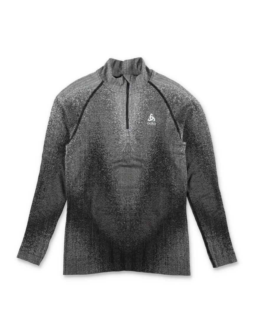 Odlo Black Textured Zip-up Sweatshirt