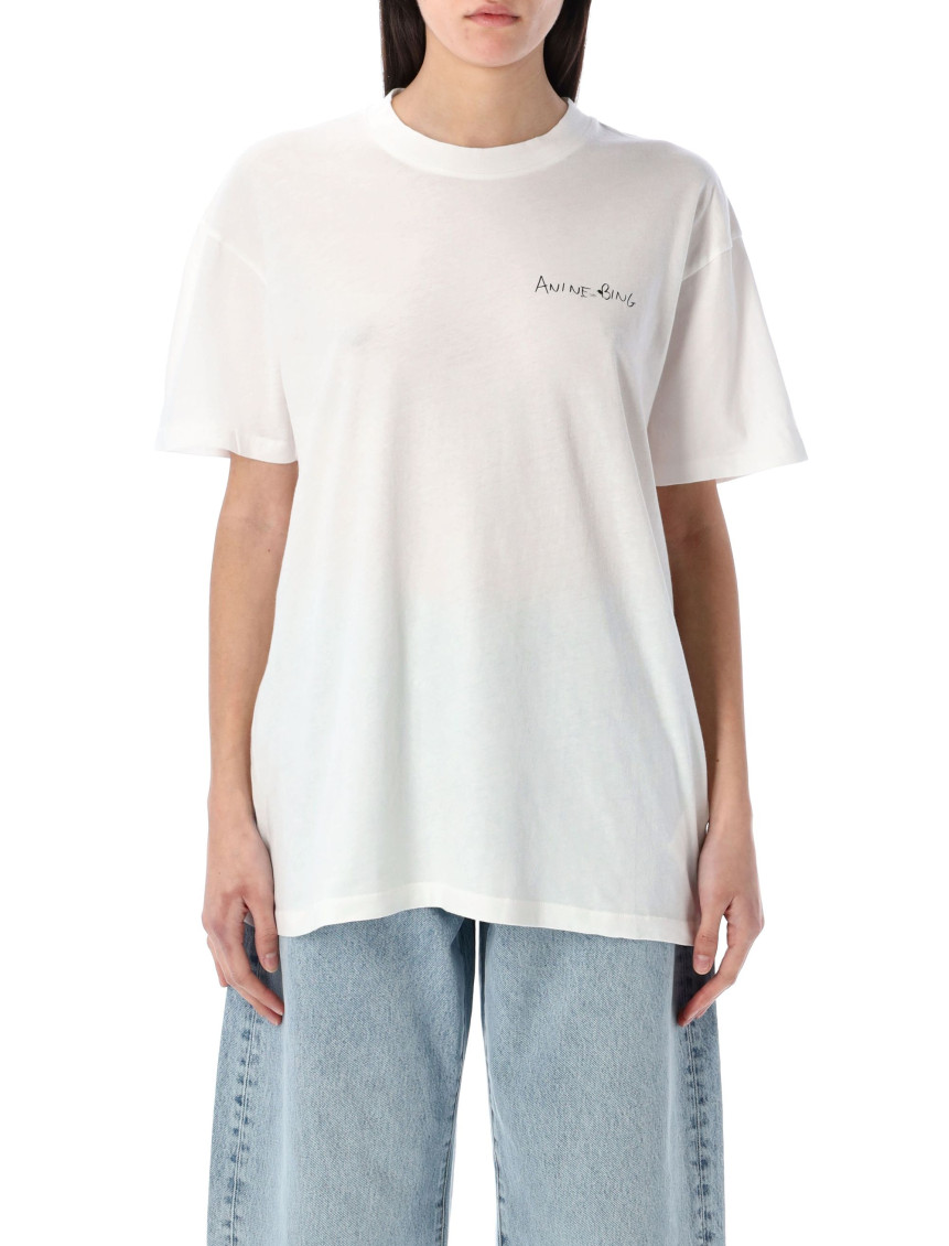 ANINE BING WHITE CREWNECK T-SHIRT