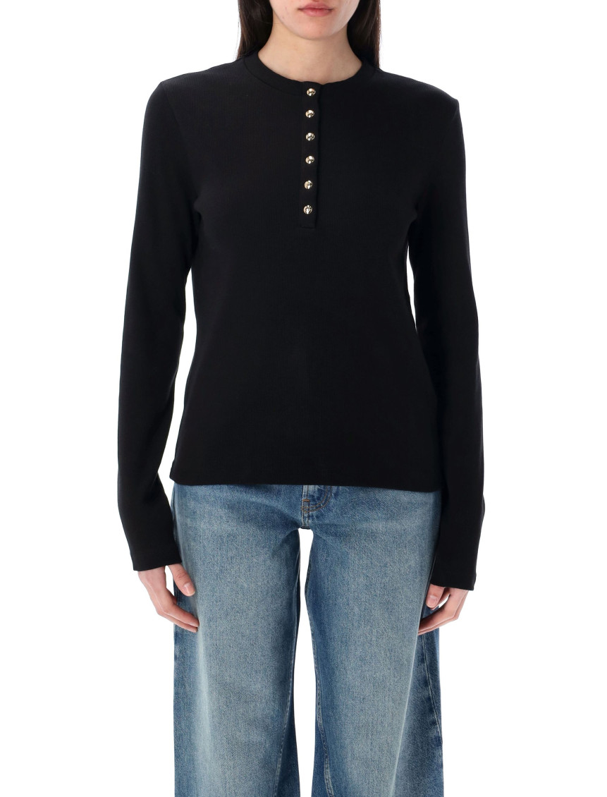 Shop Anine Bing Black Long Sleeve T-shirt