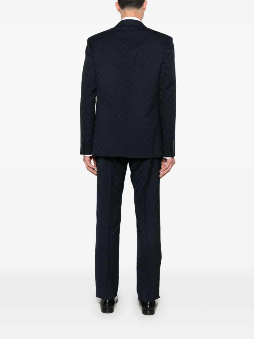 Gucci Blue GG Wool Jacquard Suit for Men Online USA at Darveys.com