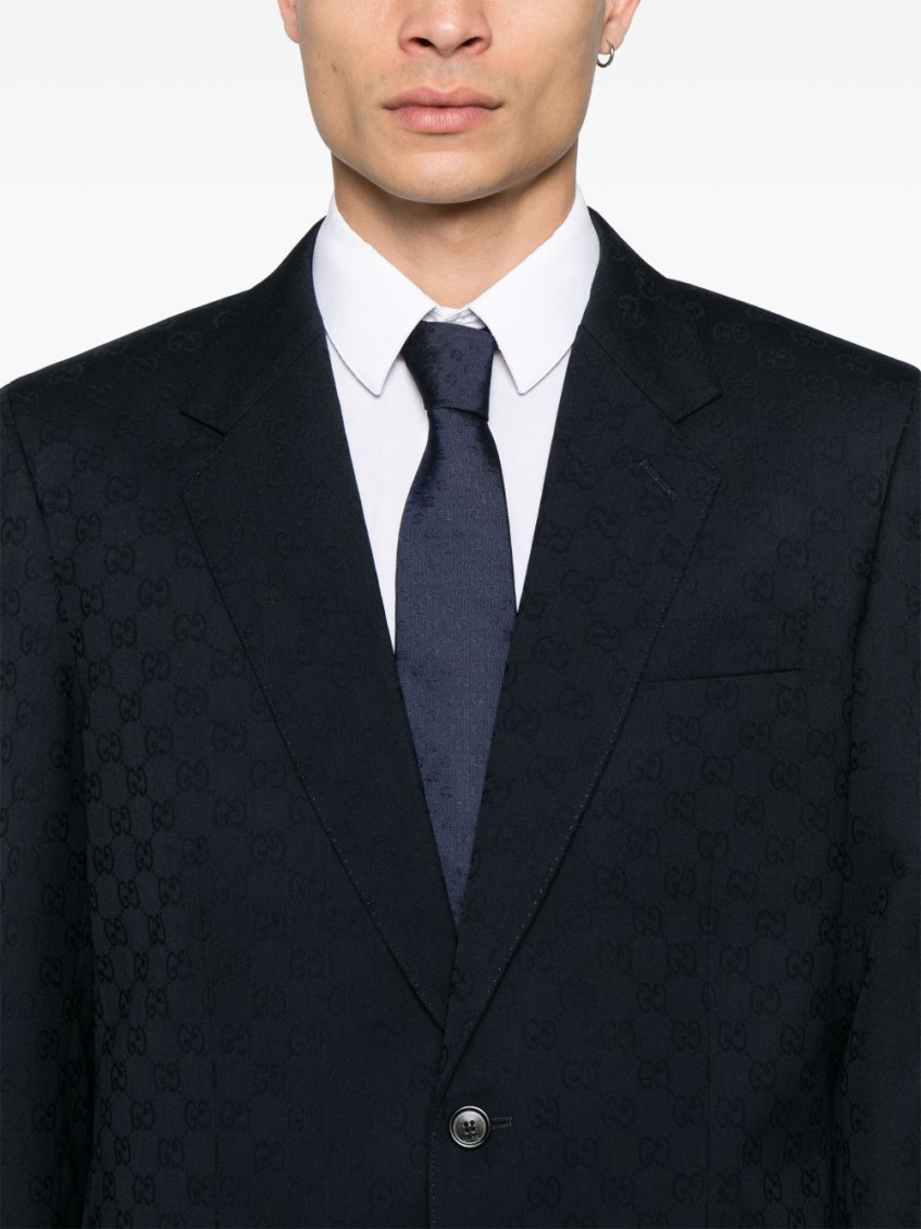 Gucci Blue GG Wool Jacquard Suit for Men Online USA at Darveys.com